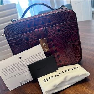 BRAHMIN EVIE PECAN CROSSBODY TOP HANDLE